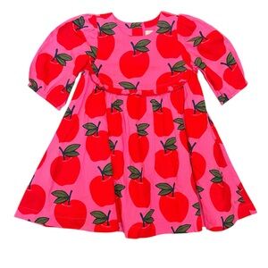 Pink Chicken Vibrant Red and Pink Apple Dress